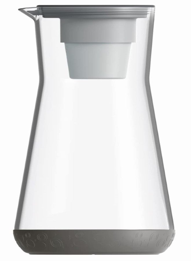 Hydros Water Filter Pitcher, 40 oz Slim Design, Patented Fast Flo Tech, Dishwasher Safe, Fills in Just 40 Seconds, BPA Free, 5 Cup Capacity, Grey - Image 1